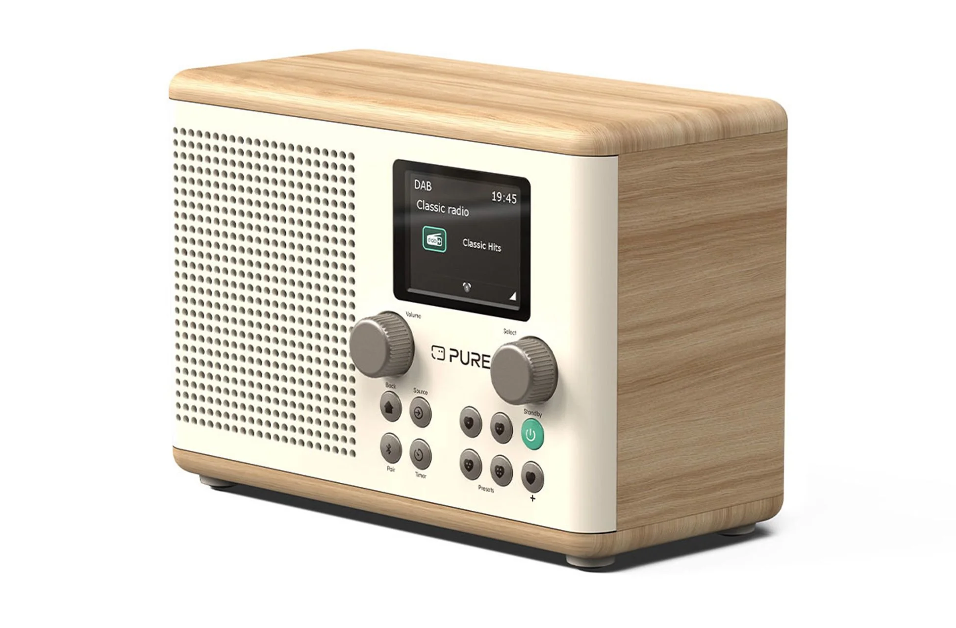 Pure Classic H4 DAB+ FM Portable Digital Radio with Bluetooth Cotton White - Image 2