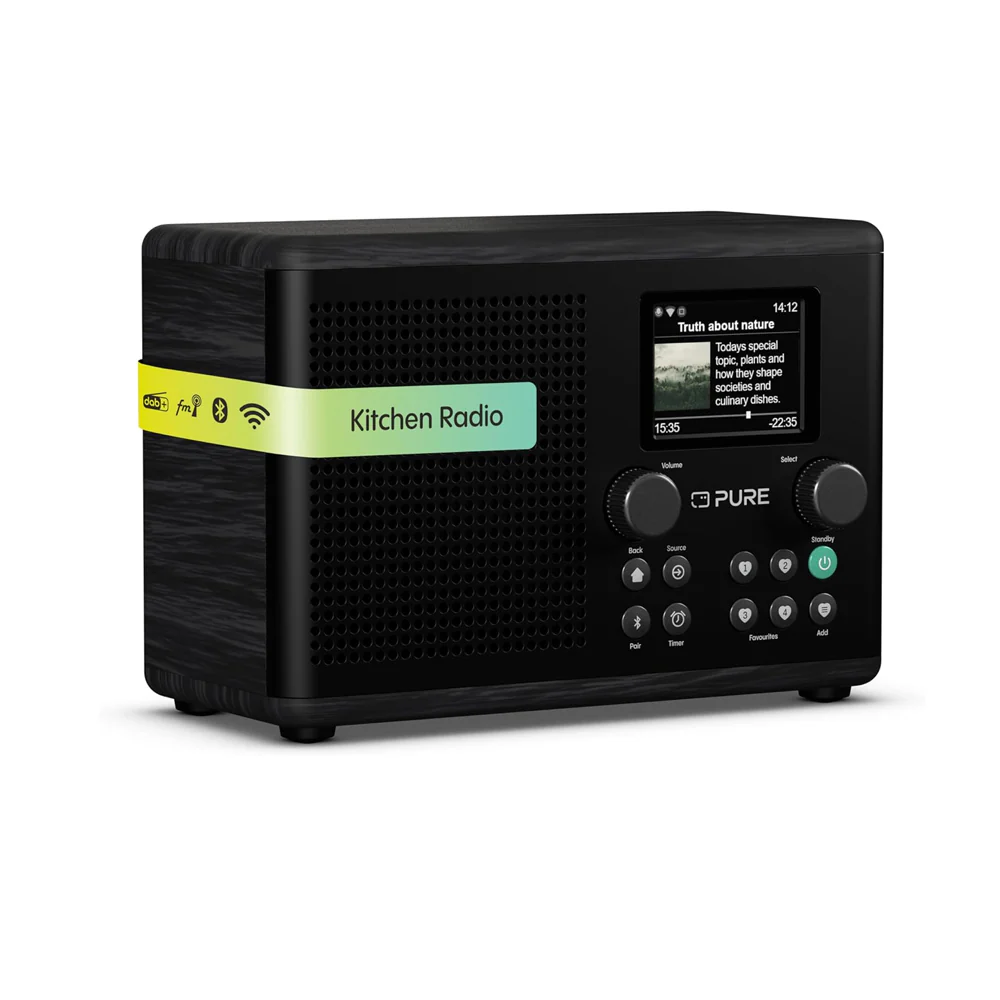 Pure Classic H4i Compact DAB+ FM Internet Radio with Bluetooth - Black