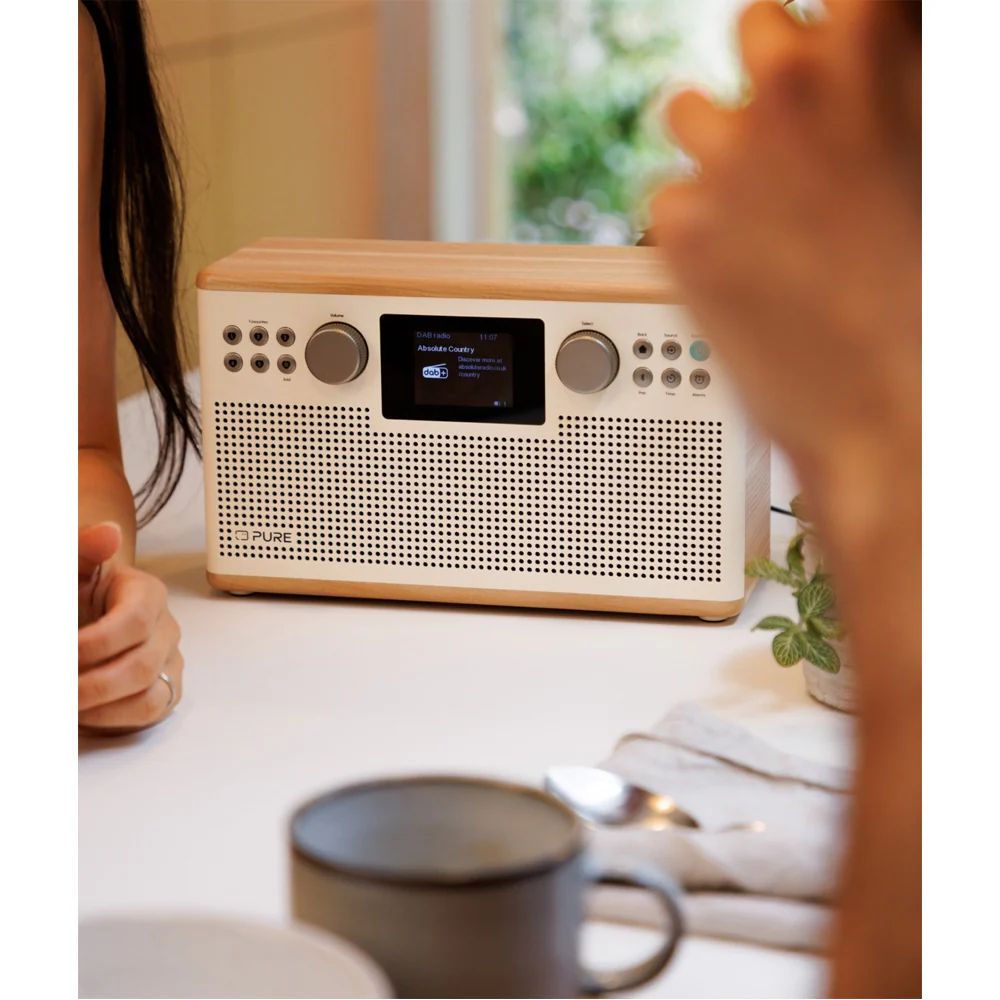 Pure Classic H6 DAB DAB+ FM Stereo Digital Radio with Bluetooth - Cotton White Oak - Image 11