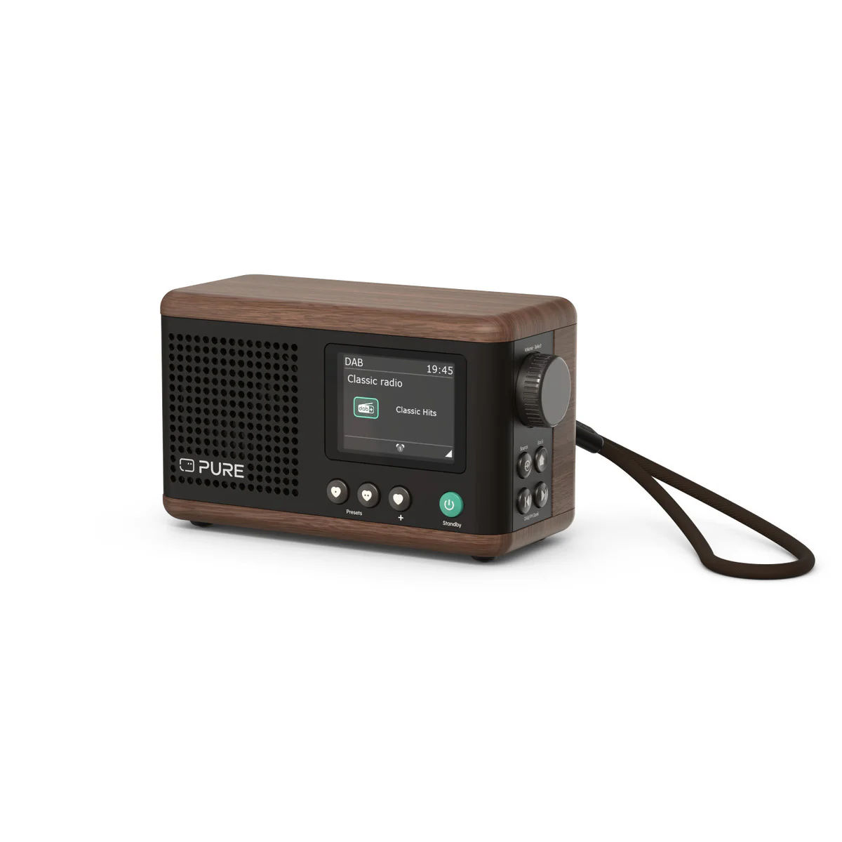 Pure Classic Mini Dab+ FM The Charming Portable Bluetooth Digital Radio - Coffee Black Walnut - Image 2