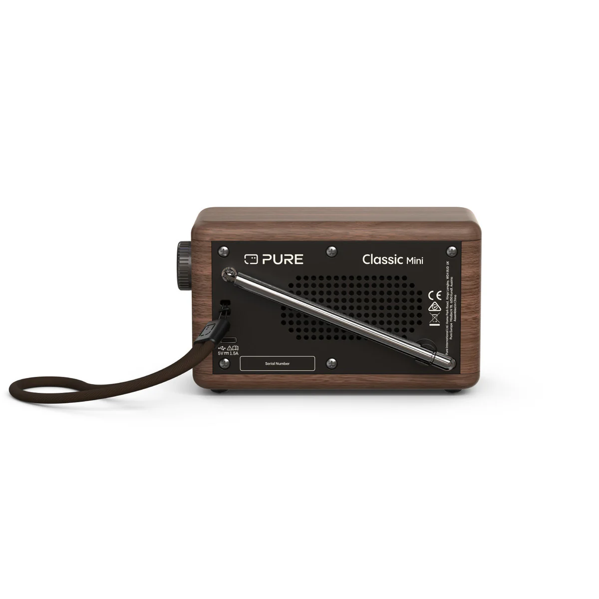 Pure Classic Mini Dab+ FM The Charming Portable Bluetooth Digital Radio - Coffee Black Walnut - Image 3