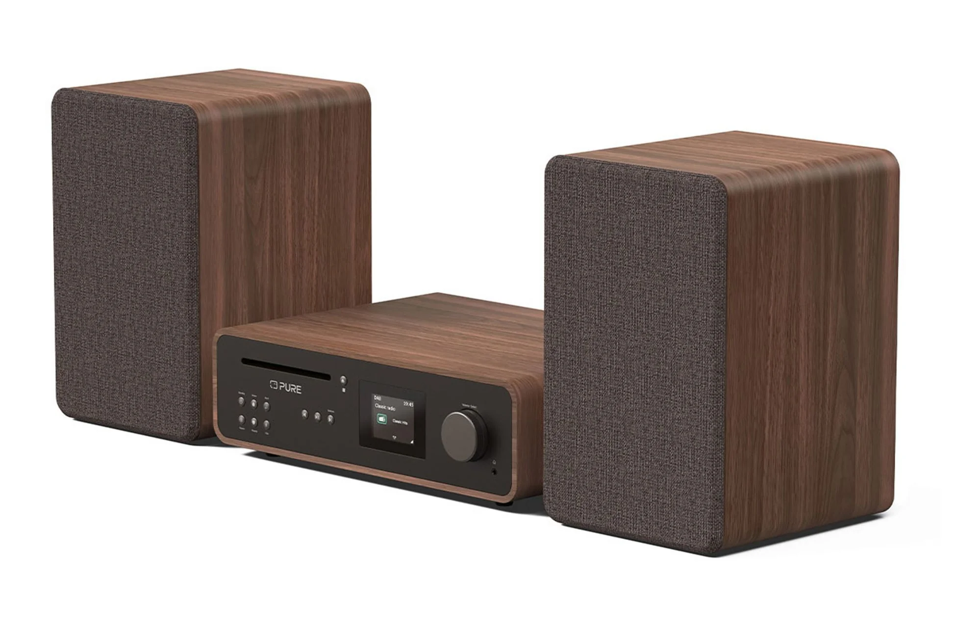 Pure Classic Stereo DAB DAB+ FM with Bluetooth CD Player and Internet Radio Music System Coffee Black - Image 2