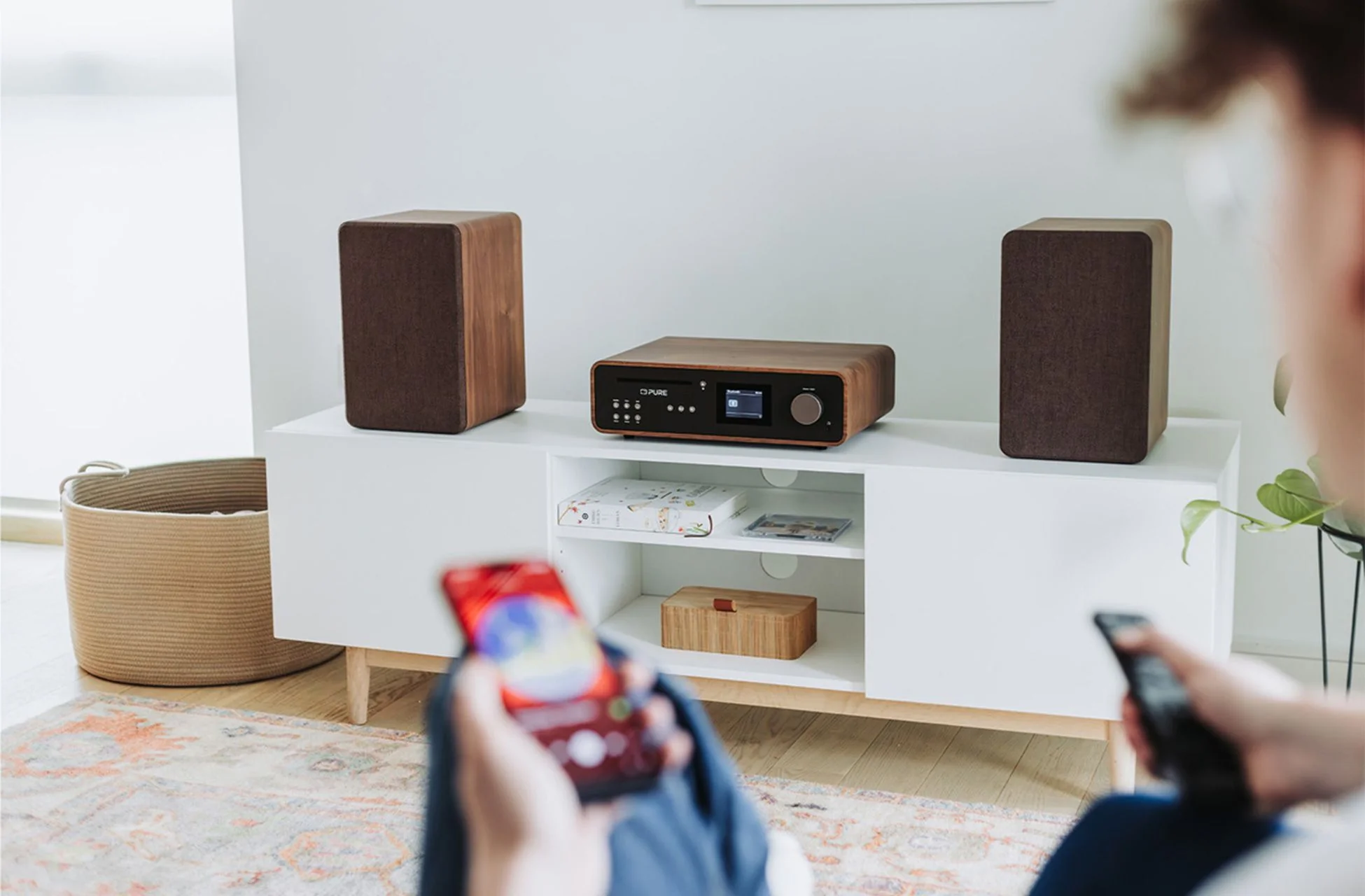 Pure Classic Stereo DAB DAB+ FM with Bluetooth CD Player and Internet Radio Music System Coffee Black - Image 9