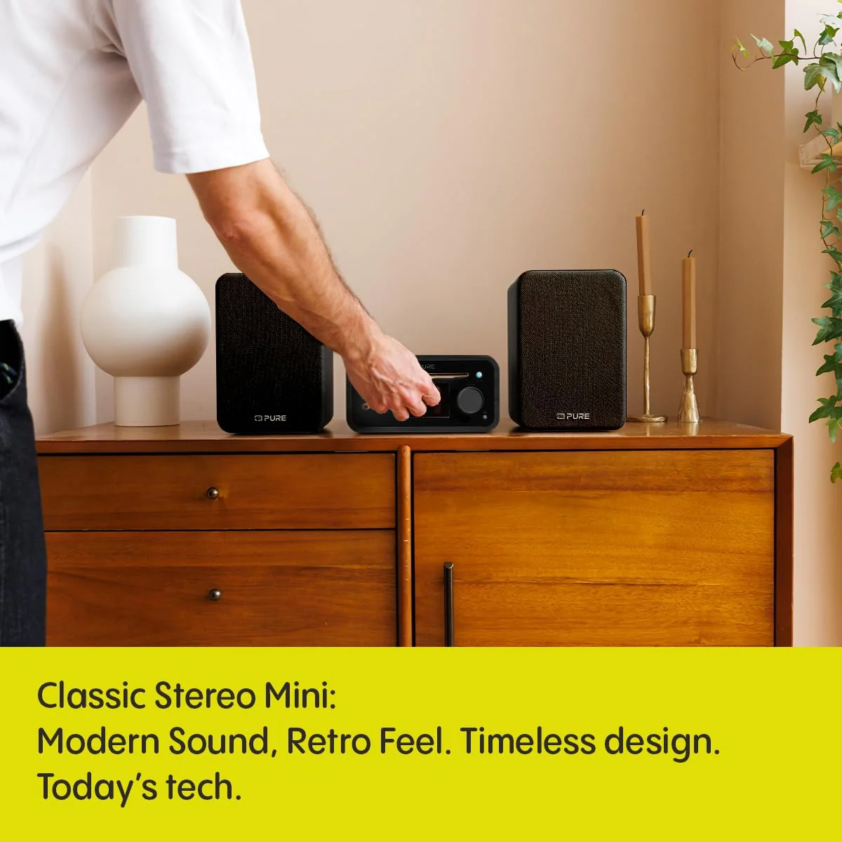 Pure Classic Stereo Mini DAB DAB+ FM Radio with Bluetooth CD Player Micro Stereo System Black - Image 7