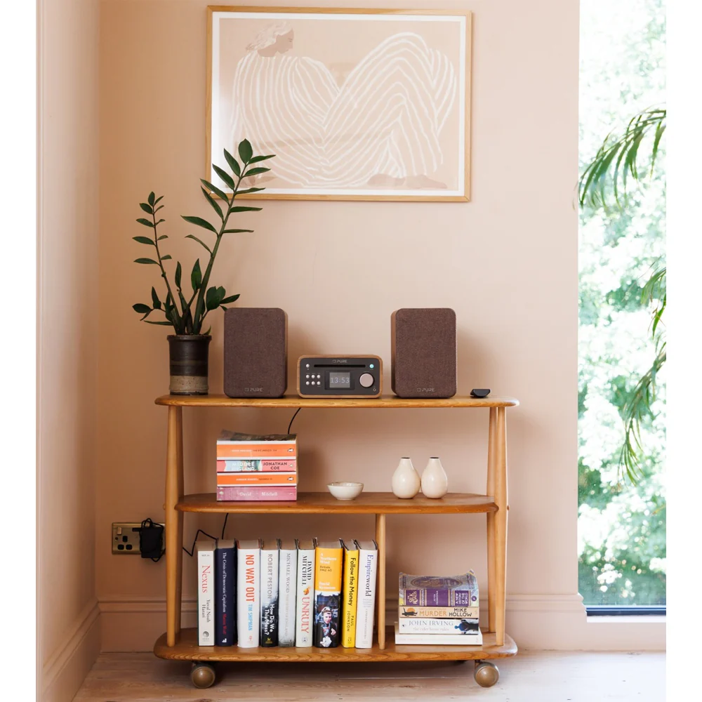 Pure Classic Stereo Mini DAB DAB+ FM Radio with Bluetooth CD Player Micro Stereo System Coffee Brown Walnut - Image 5