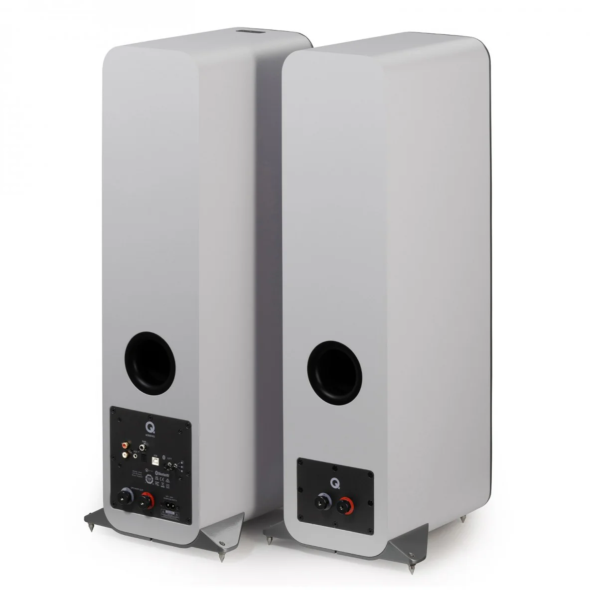 Q Acoustics M40 Powered Bluetooth Floorstanding Speakers Pair White - Image 2