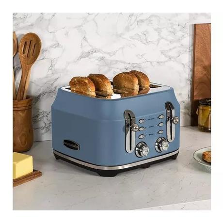 Rangemaster RMCL4S201SB Classic 4 Slice Toaster - Stone Blue - Image 3