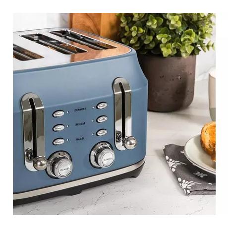 Rangemaster RMCL4S201SB Classic 4 Slice Toaster - Stone Blue - Image 4