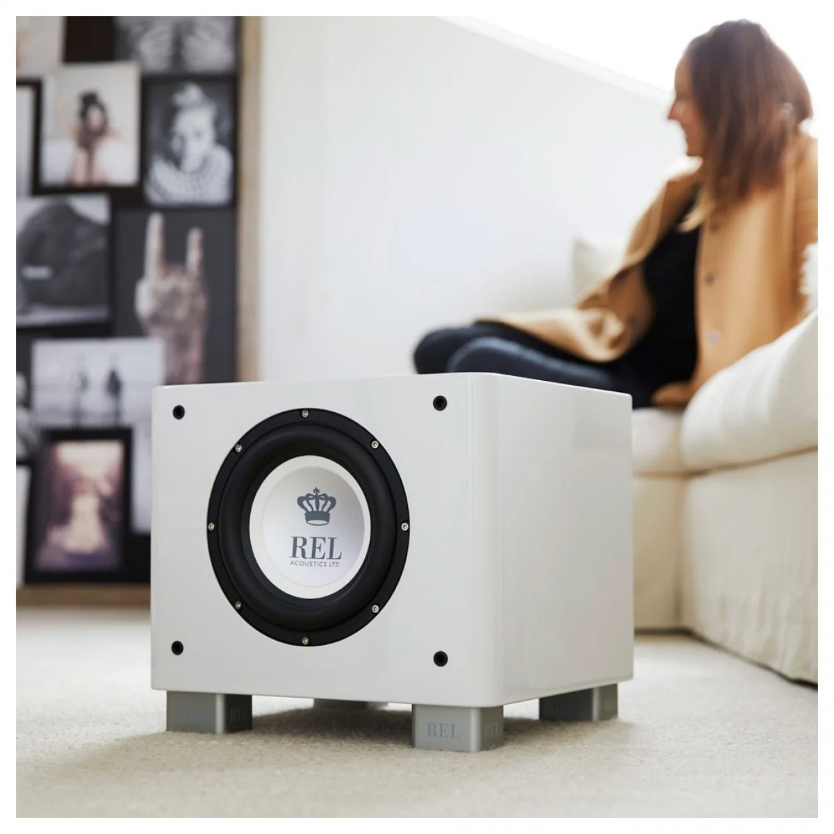 REL T7x 200 Watt Subwoofer - White - Image 8