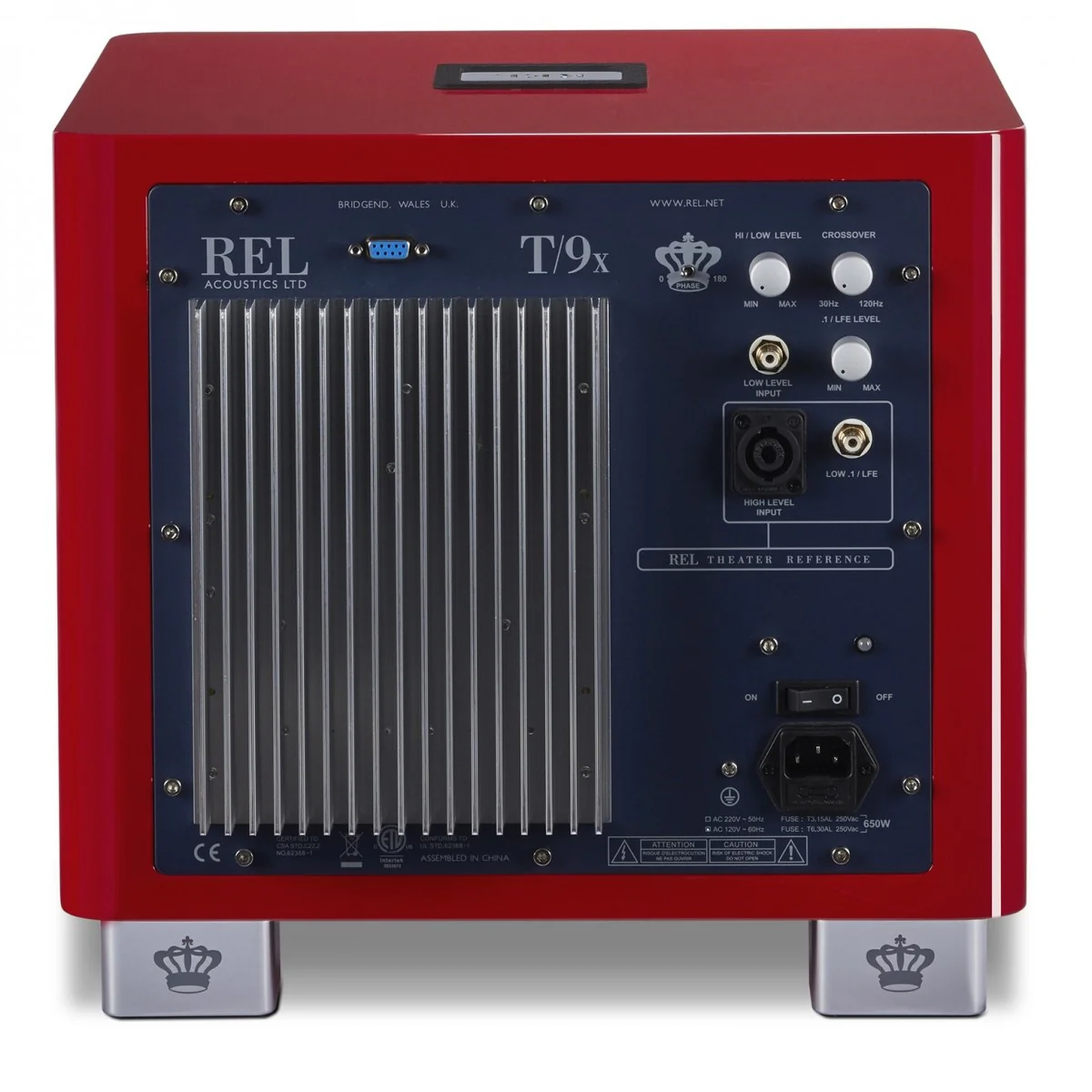 REL T9x SE 300 Watt Subwoofer - Italian Racing Red - Image 4