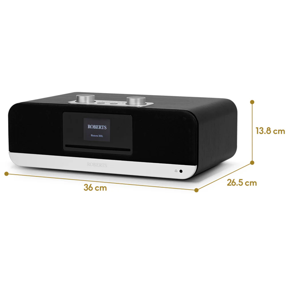 Roberts Blutune 300L DAB DAB+ Bluetooth CD USB Sound System Black - Image 6