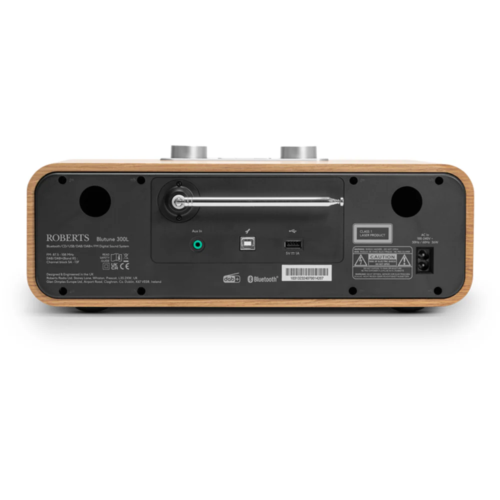 Roberts Blutune 300L DAB DAB+ Bluetooth CD USB Sound System Cherry Wood - Image 5