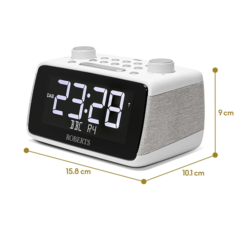 Roberts Ortus 4 DAB DAB+ FM Digital Clock Radio with Bluetooth - White - Image 3