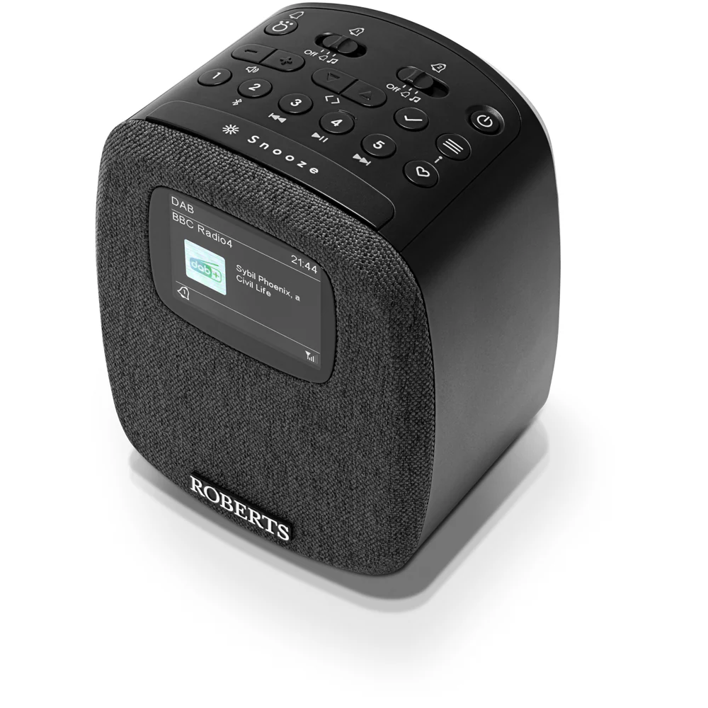 Roberts Ortus 5 DAB DAB+ FM RDS Bedside Radio with Bluetooth Black - Image 2
