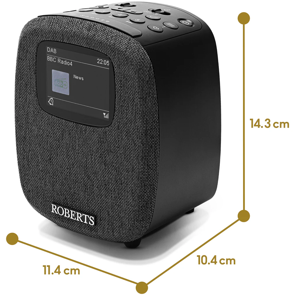 Roberts Ortus 5 DAB DAB+ FM RDS Bedside Radio with Bluetooth Black - Image 6