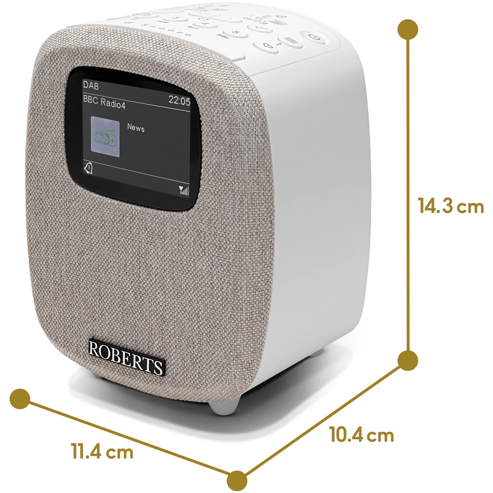 Roberts Ortus 5 DAB DAB+ FM RDS Bedside Radio with Bluetooth White - Image 3