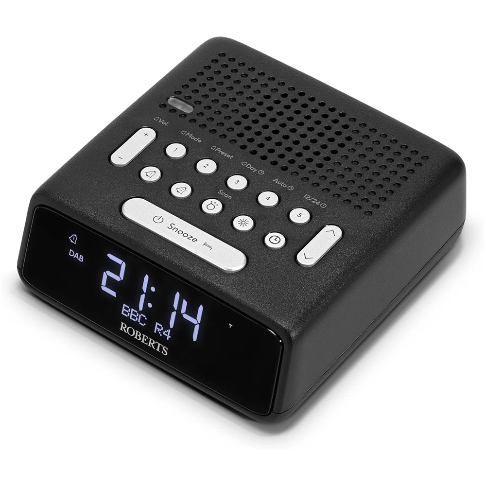 Roberts Ortus DAB DAB+ FM Bedside Alarm Clock Radio Black - Image 3