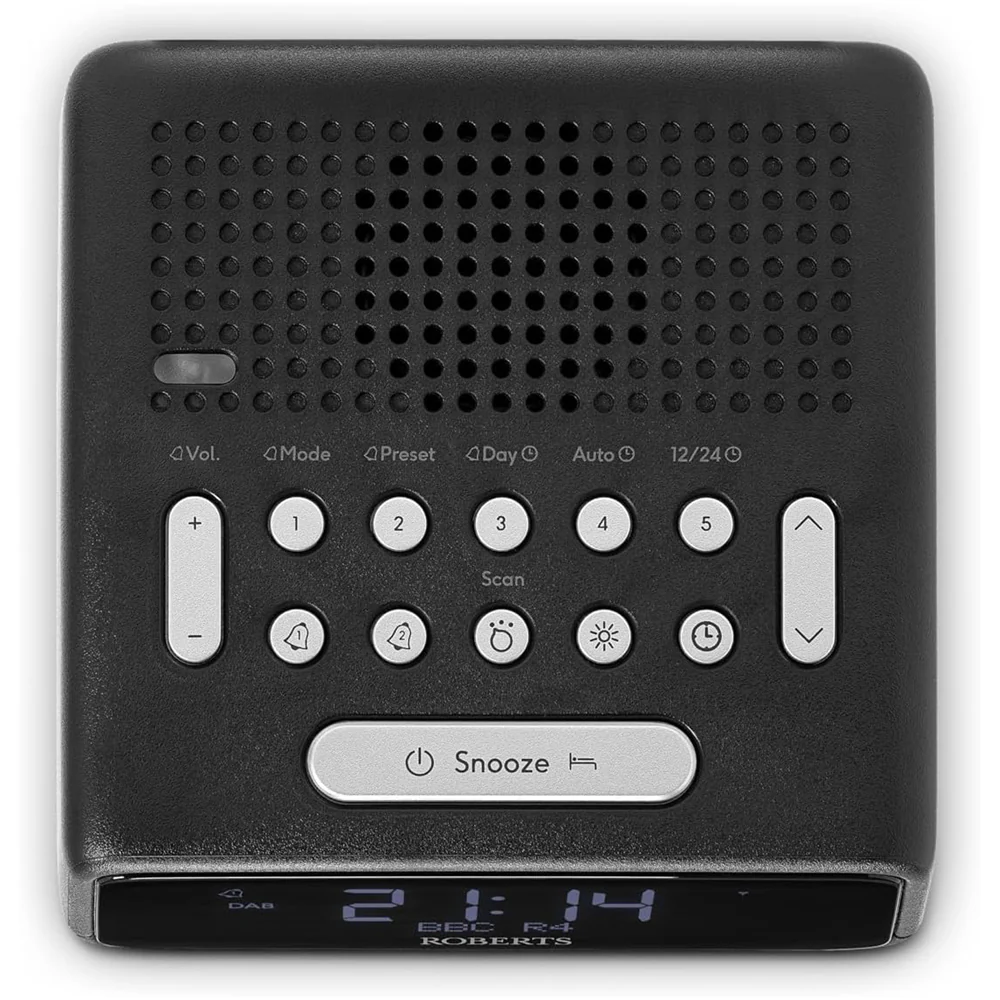 Roberts Ortus DAB DAB+ FM Bedside Alarm Clock Radio Black - Image 4