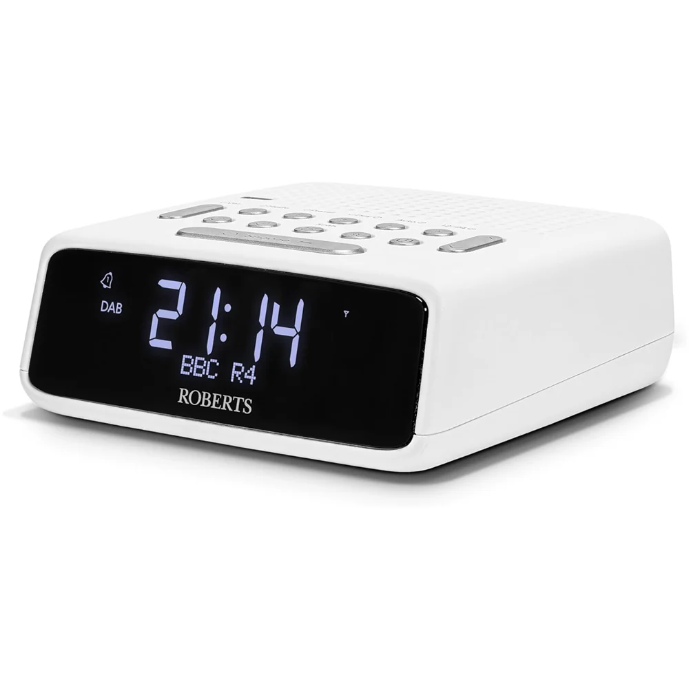 Roberts Ortus DAB DAB+ FM Bedside Alarm Clock Radio White - Image 2