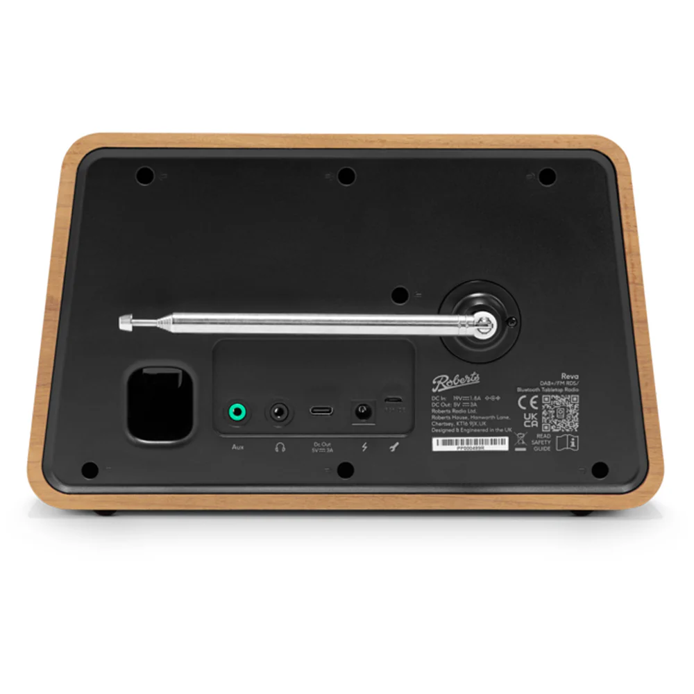 Roberts Reva DAB DAB+ FM Table-Top Radio With Bluetooth - Cherry Wood - Image 3