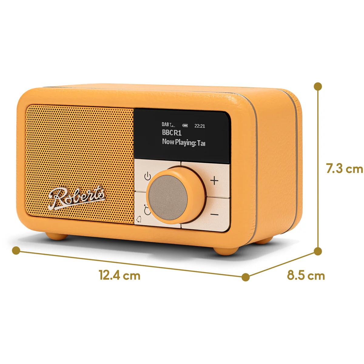 Roberts Revival Petite 2 DAB DAB+ Bluetooth Rechargeable Digital Radio Sunburst Yellow - Image 5