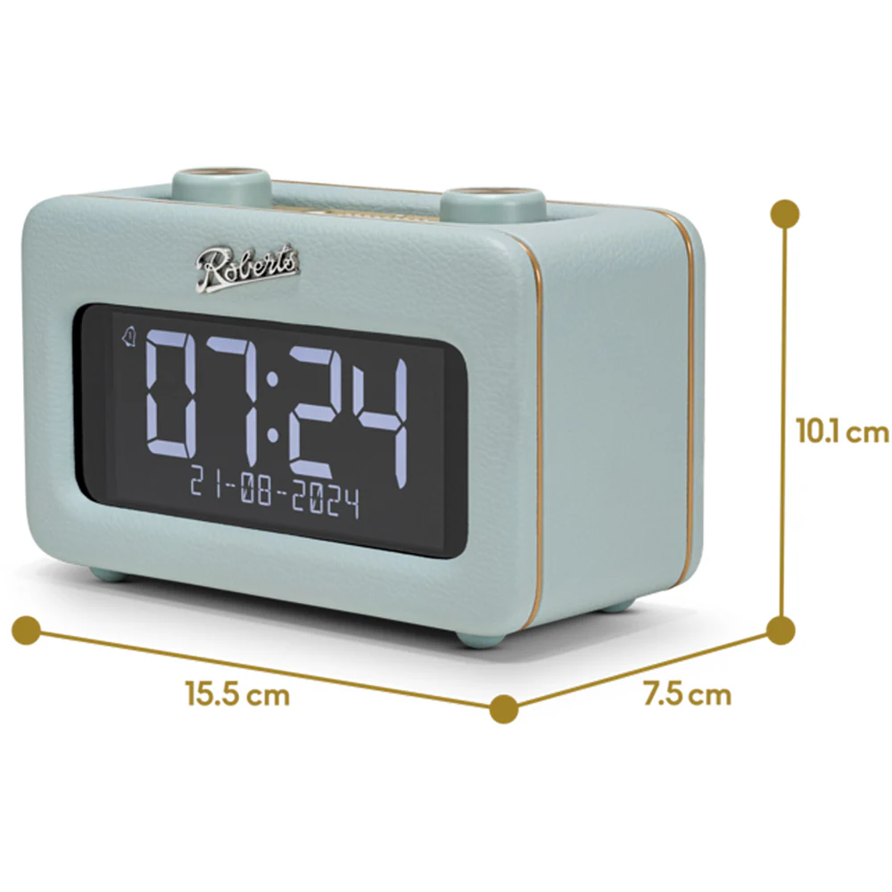 Roberts Revival Rest DAB DAB+ FM Bluetooth Bedside Clock Radio Duck Egg - Image 6