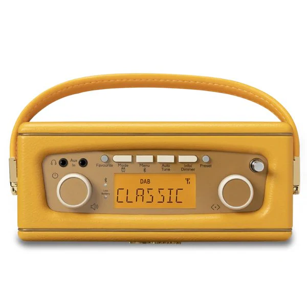 Roberts Revival Uno BT DAB DAB+ FM Radio with 2 alarms and line out in Sunburst Yellow Bluetooth - Image 2