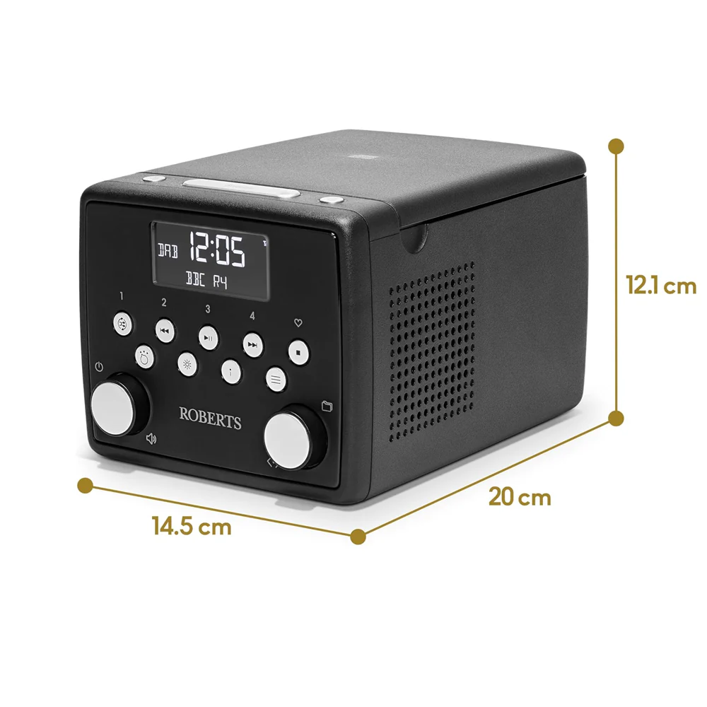 Roberts SOUND 49 FM DAB DAB+ Digital Clock Radio with Bluetooth and CD Player - Black - Image 4