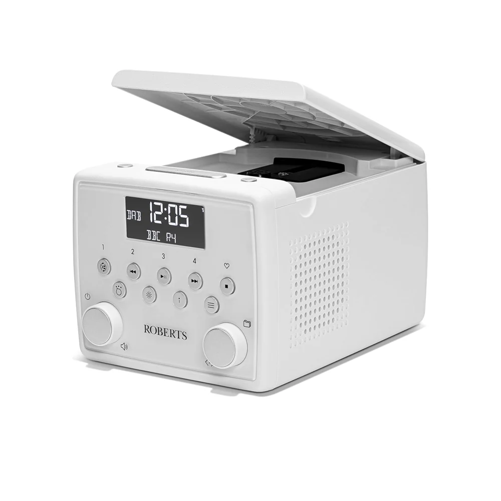 Roberts SOUND 49 FM DAB DAB+ Digital Clock Radio with Bluetooth and CD Player - White - Image 7