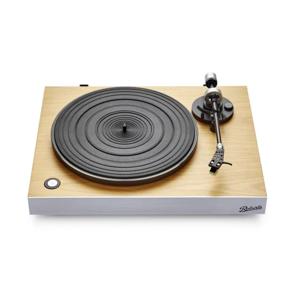 Roberts Stylus Luxe Turntable with Built-In Preamplifier & Kanto Ora Black Powered Bluetooth Desktop Speakers - Image 2