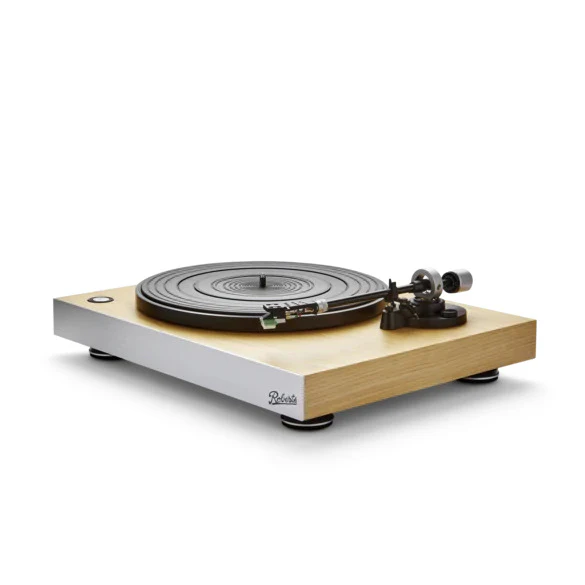 Roberts Stylus Luxe Turntable with Built-In Preamplifier & Kanto Ora Black Powered Bluetooth Desktop Speakers - Image 3