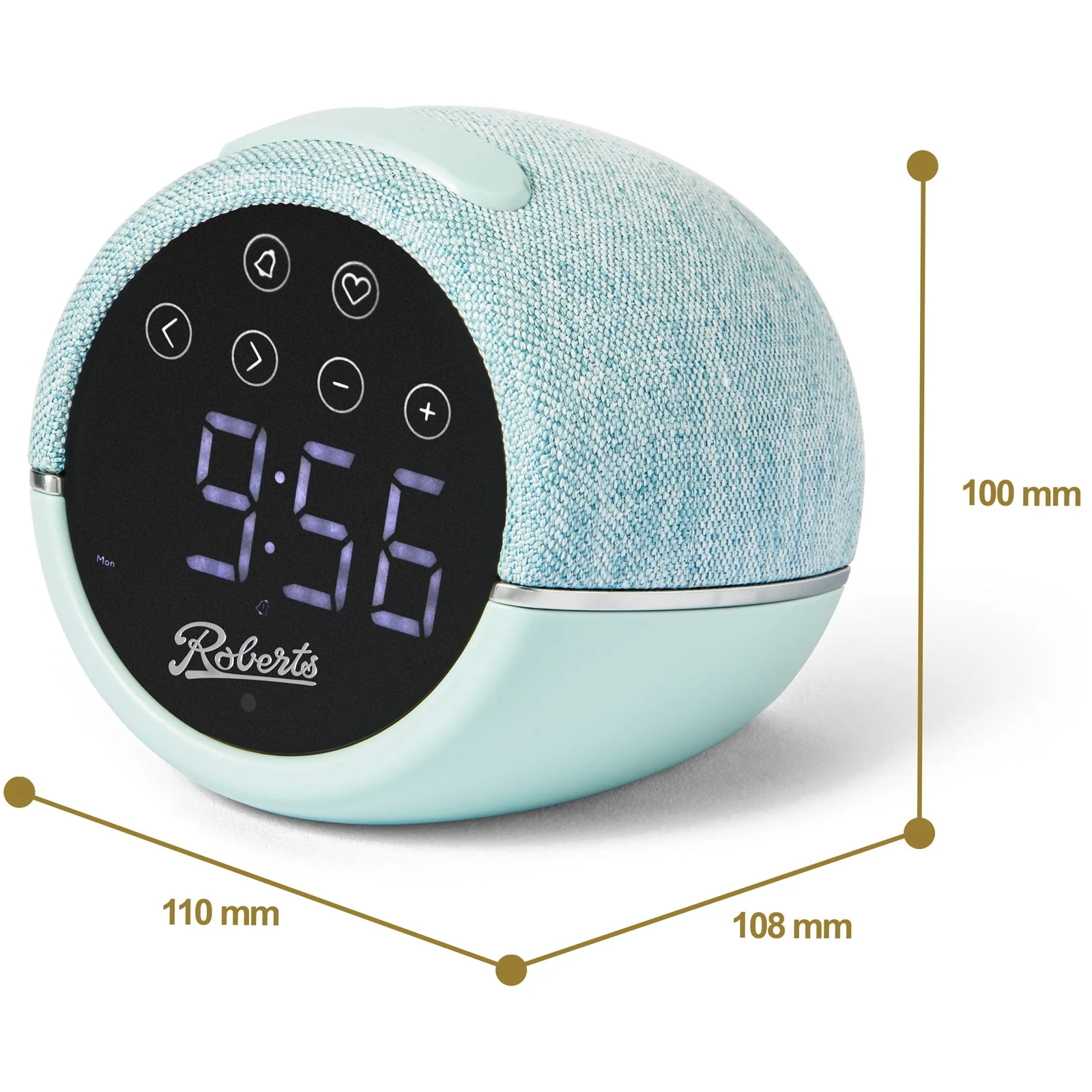 Roberts ZEN FM Alarm Clock Radio - Duck Egg Blue - Image 2