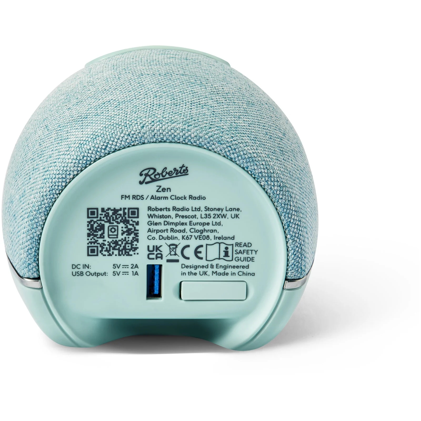 Roberts ZEN FM Alarm Clock Radio - Duck Egg Blue - Image 6