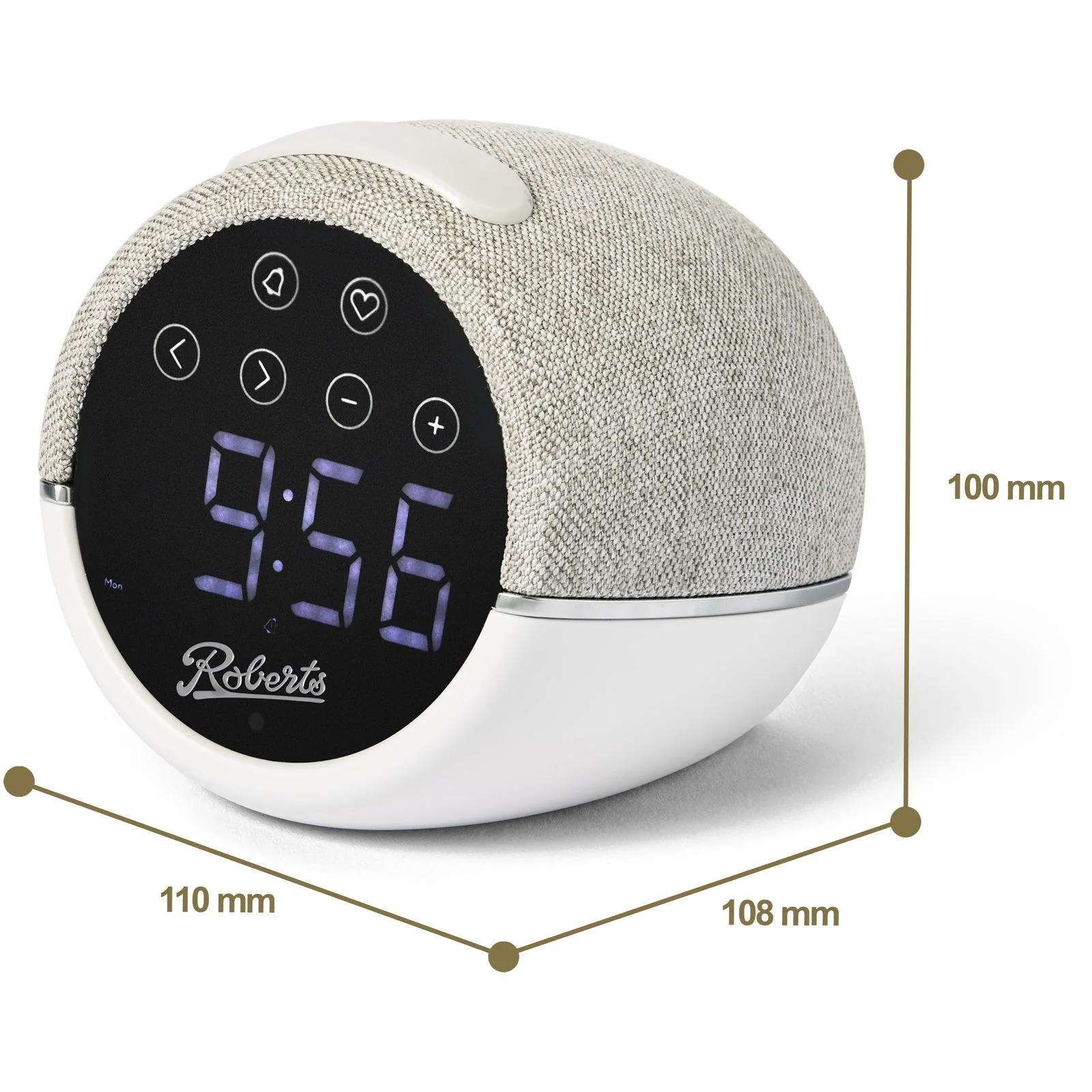 Roberts ZEN FM Alarm Clock Radio - White - Image 2