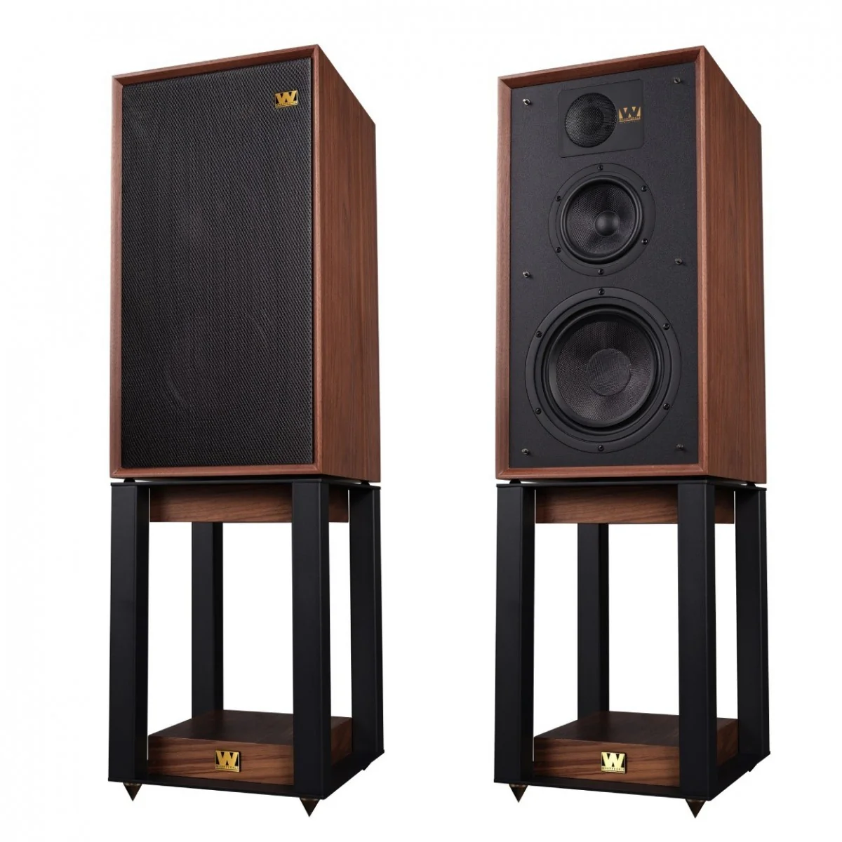 Ruark R610 Music Console and Wharfedale Linton Heritage Standmount Speakers with Matching Stands - Walnut - Image 3