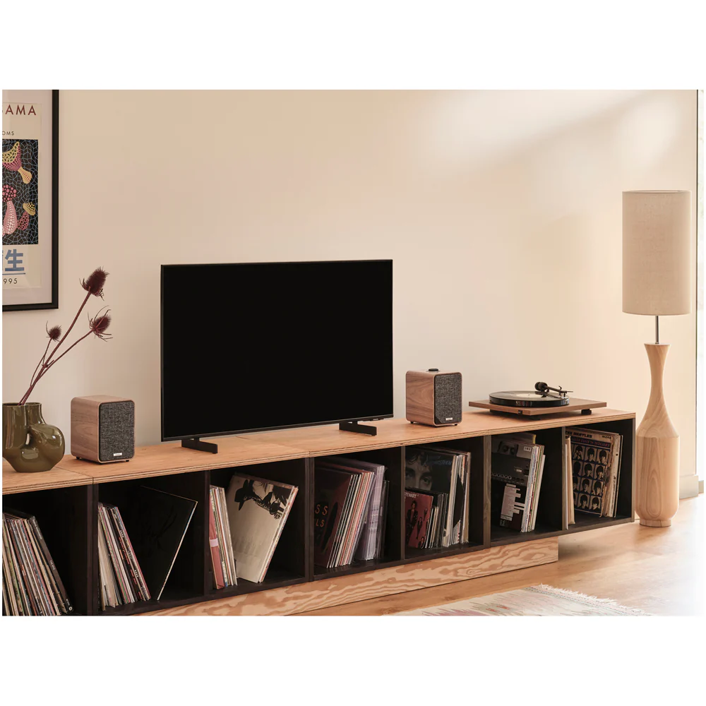 Ruark MR1 MK3 Active Bluetooth Speakers Pair with Built-in MM Phono Preamplifier - Rich Walnut - Image 6