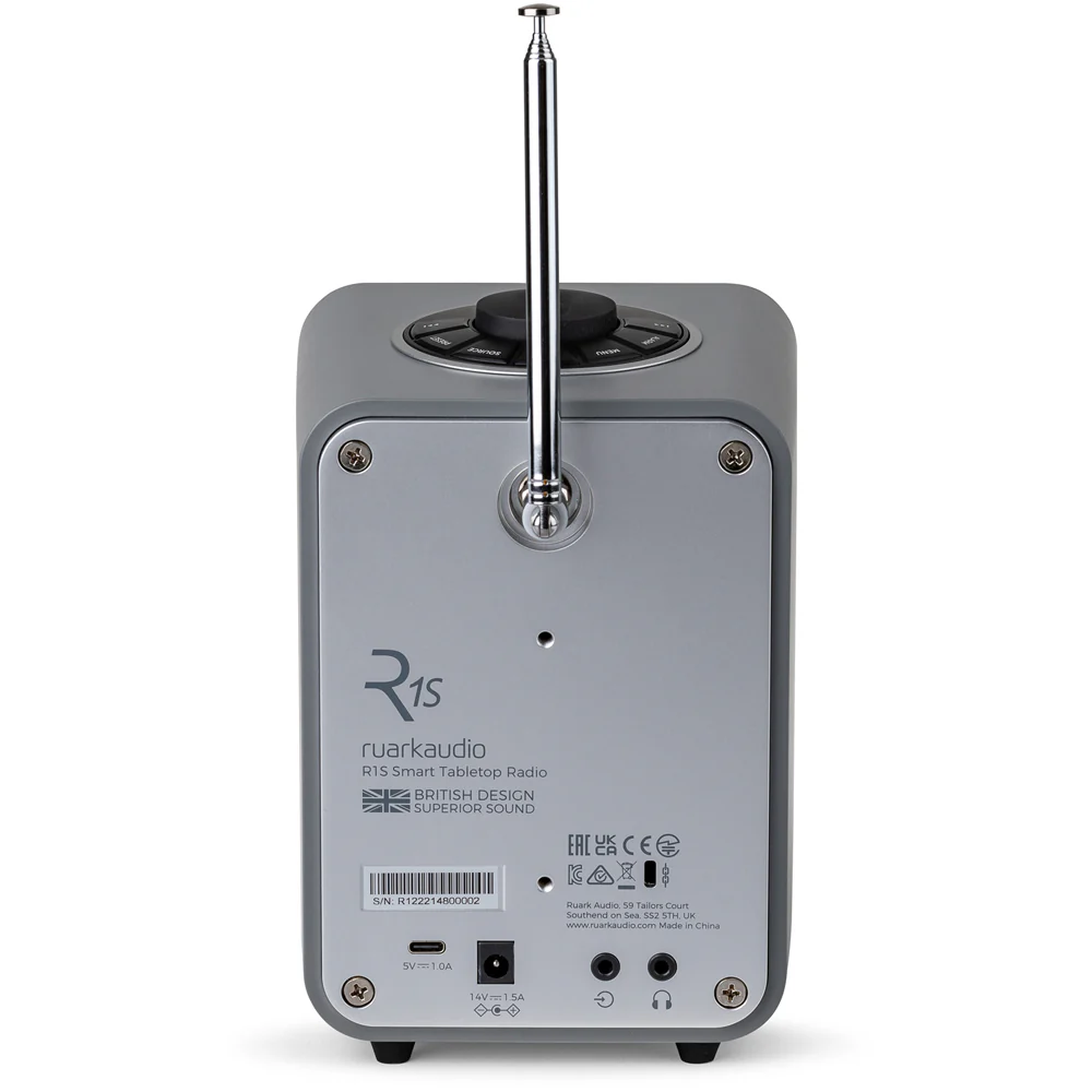 Ruark R1S DAB DAB+ FM Internet Bluetooth WiFi Smart Radio with Remote Bundle - Charcoal - Image 4