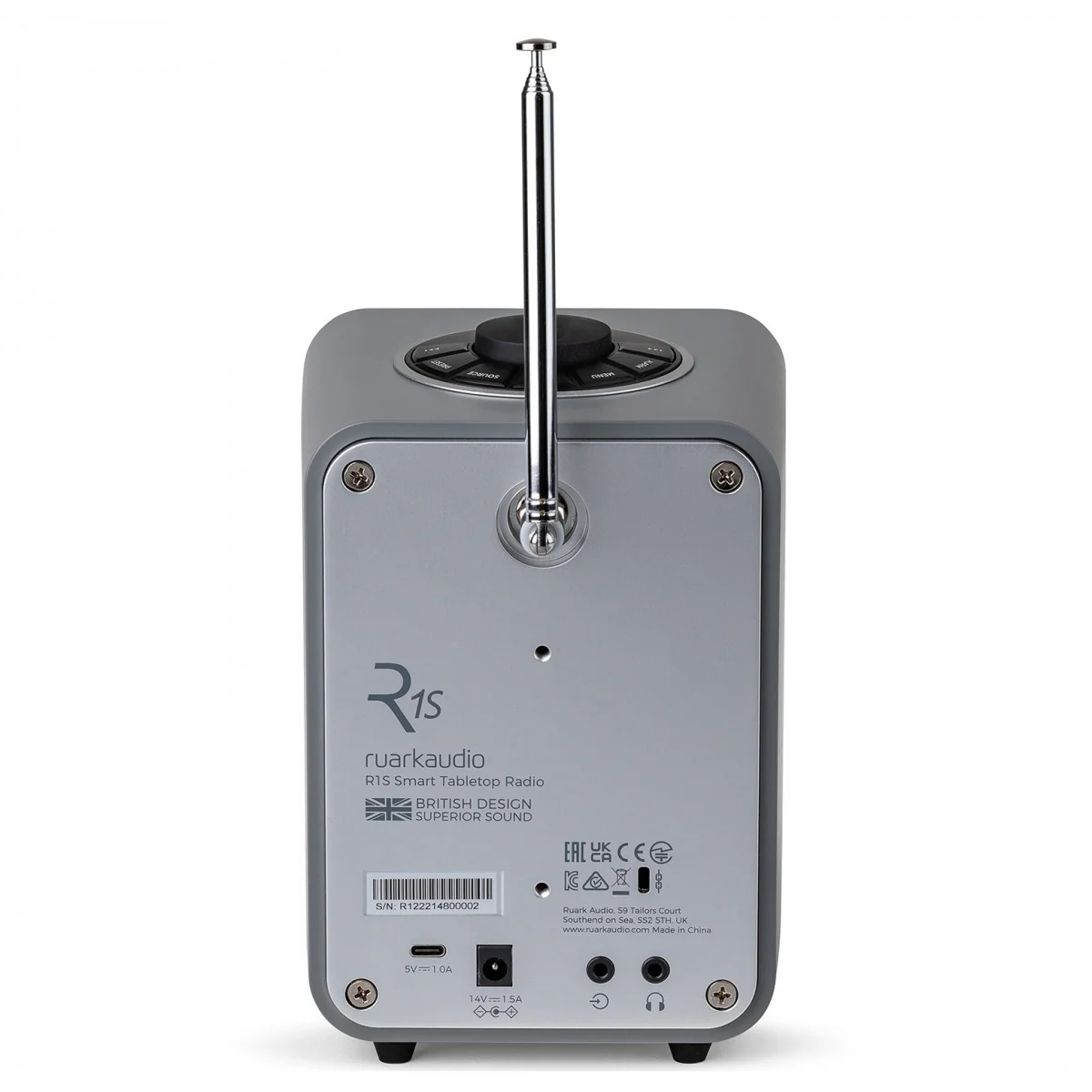 Ruark R1S DAB DAB+ FM Internet Bluetooth WiFi Smart Radio with Remote Bundle - Grey - Image 4