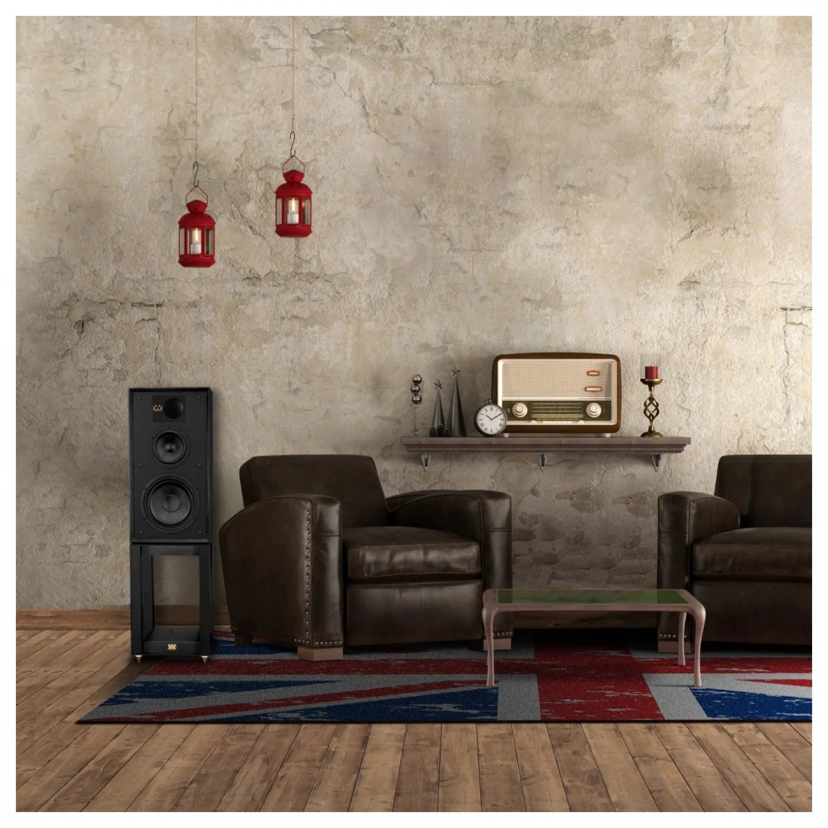 Ruark R610 Music Console Charcoal with Wharfedale Linton Heritage Standmount Speakers Black with Matching Stands - Image 11