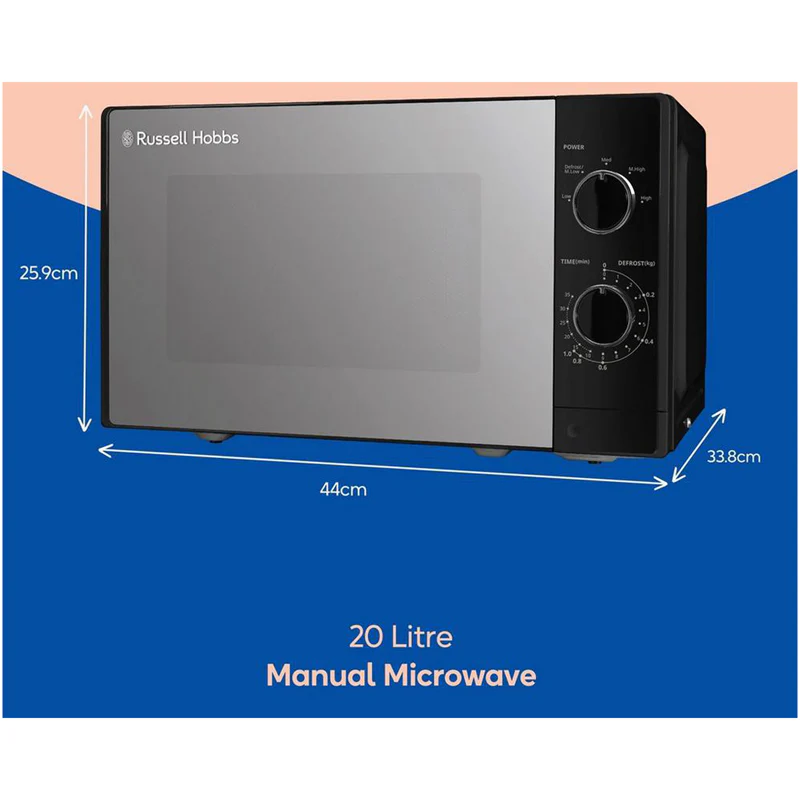 Russell Hobbs RHM2047B 20 Litres Microwave Silver - Image 4