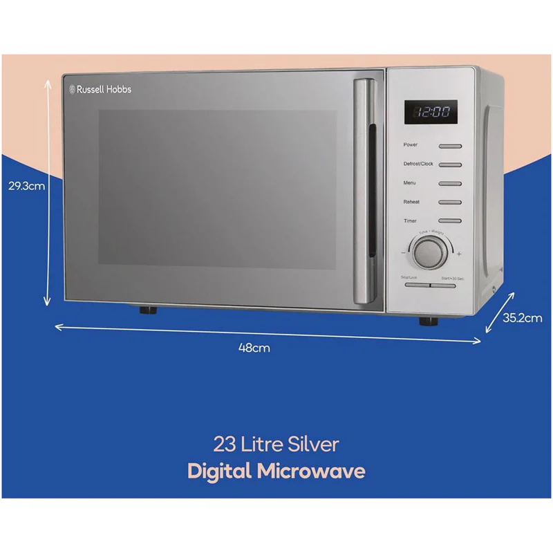 Russell Hobbs RHM2348S 23 Litres Solo Microwave Silver - Image 5