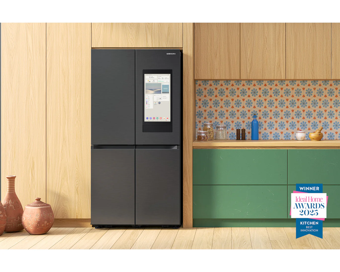 Samsung Bespoke AI RF65DG9H0EB1EU Family Hub 636L Total No Frost American Fridge Freezer Black - Image 5