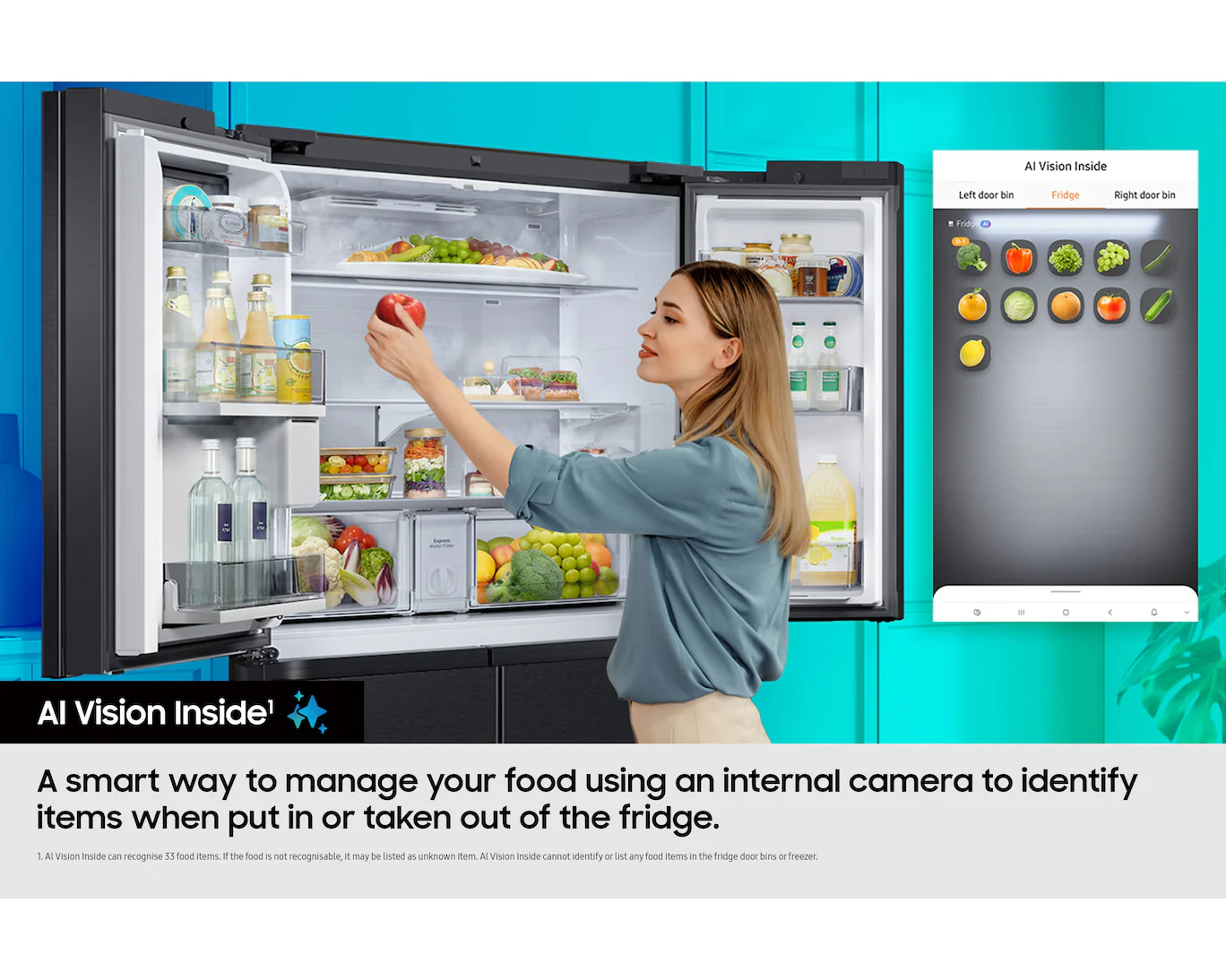 Samsung Bespoke AI RF65DG9H0EB1EU Family Hub 636L Total No Frost American Fridge Freezer Black - Image 8
