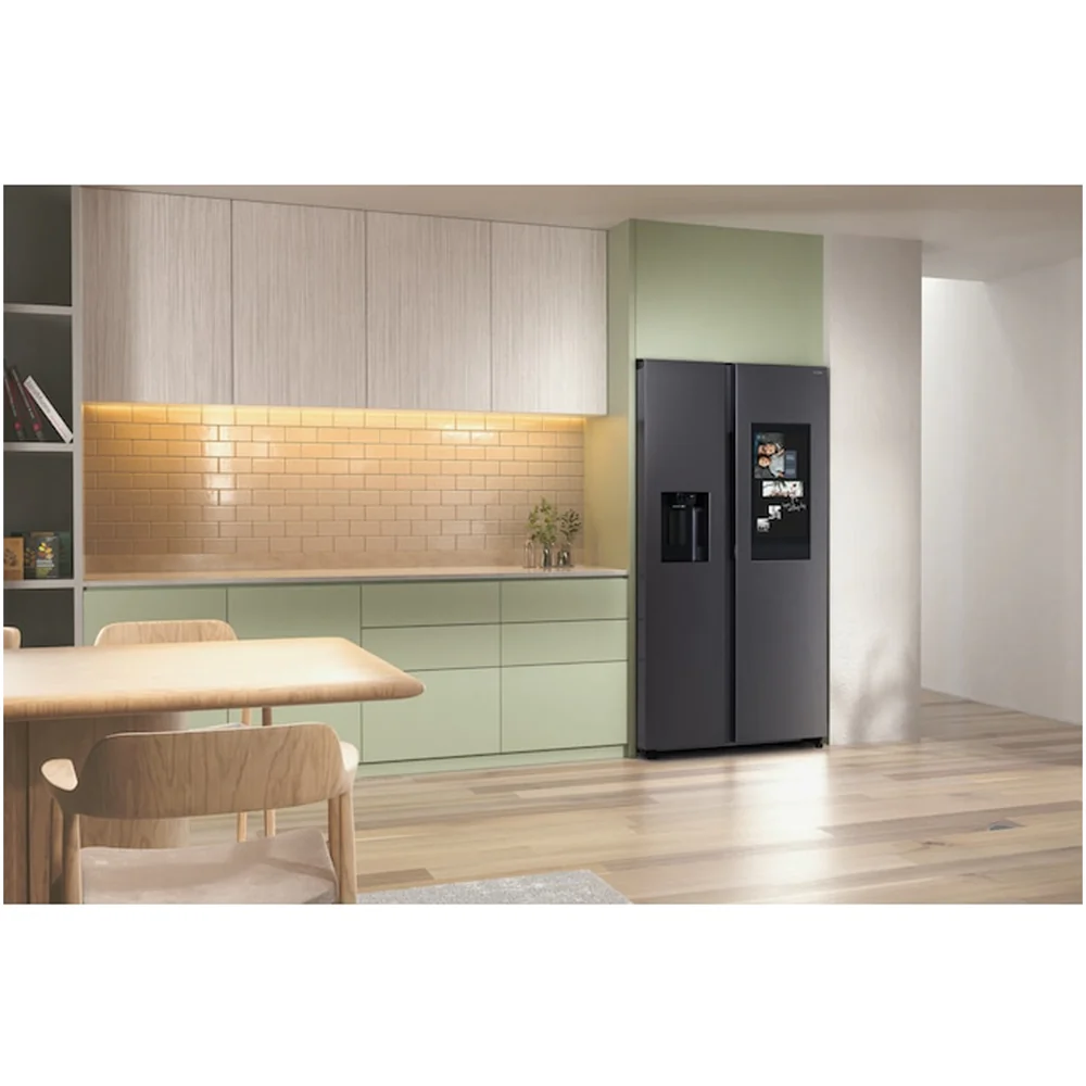Samsung Bespoke AI RS90F66BEFEU Plumbed American Fridge Freezer with Family Hub Black - Image 12