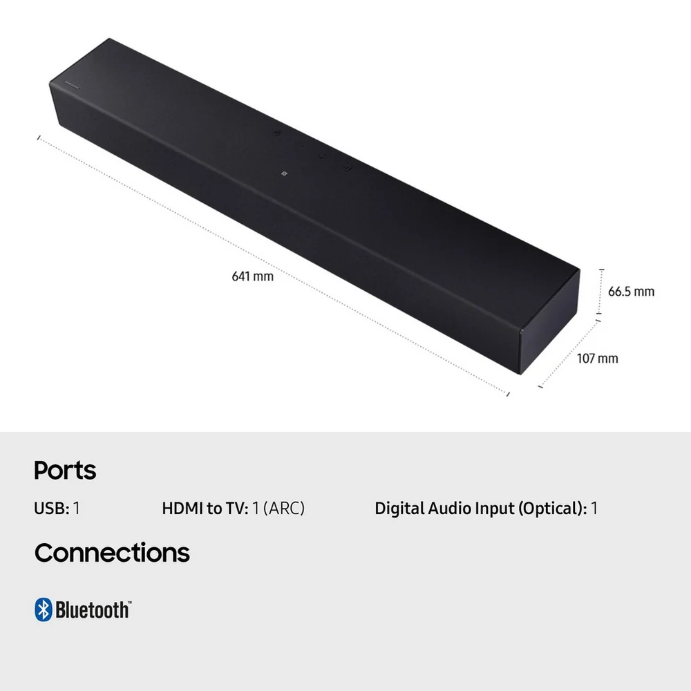 Samsung HW-B400F 2.0ch Wireless Soundbar in Titan Black 2025 - Image 4