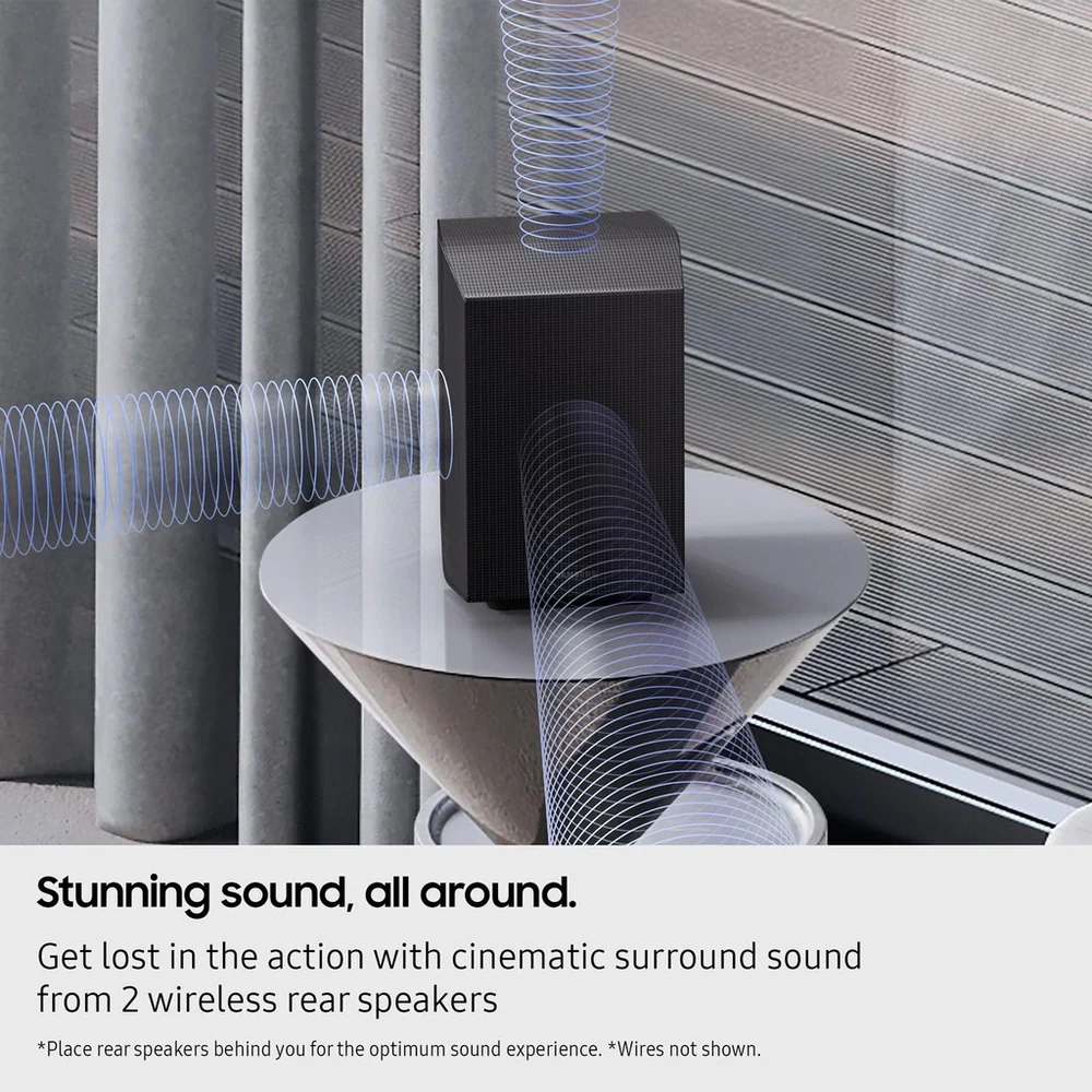 Samsung HW-Q930F 9.1.4ch Q-Series Soundbar with Wireless Subwoofer and Rear Speakers in Titan Black 2025 - Image 6