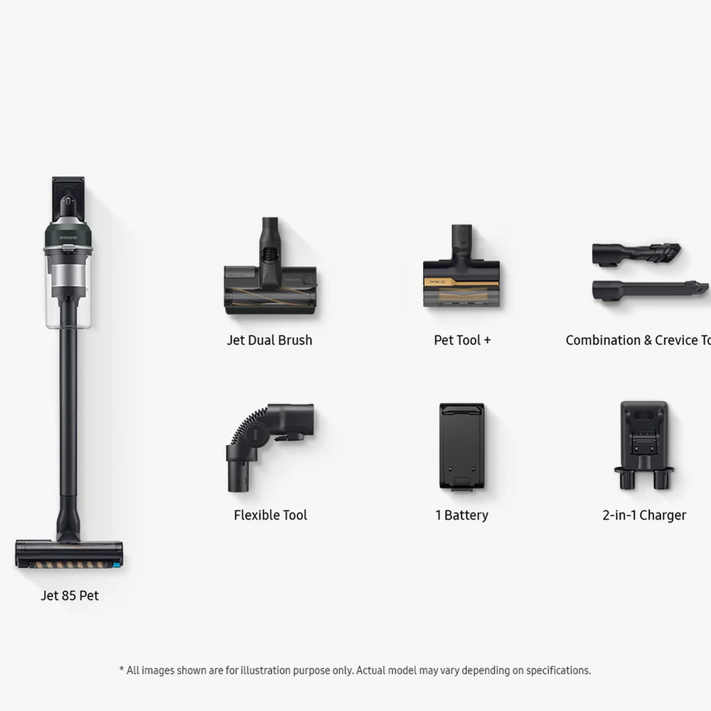 Samsung Jet 85 VS20C8522TNEU Cordless Vacuum Cleaner with Pet Tool+ 60 Minutes Run Time Woody Green - Image 4