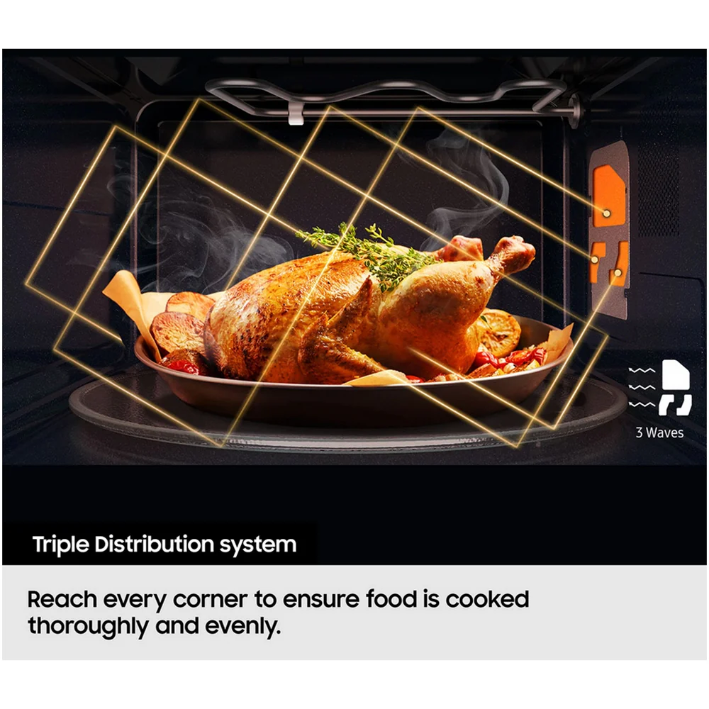 Samsung MS23K3515AK 23L Solo Microwave Oven with Triple Distribution System Black - Image 9