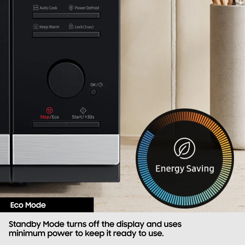 Samsung MS23T5018AC 23L Solo Microwave with Triple Distribution System - Charcoal Black - Image 6