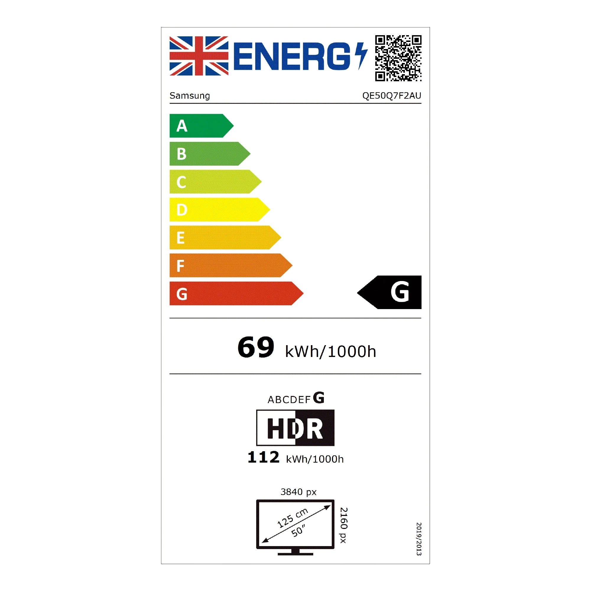 Samsung QE50Q7F2AUXXU 50 Inch Q7F2 4K QLED Ultra HD HDR AI Smart TV - Image 4